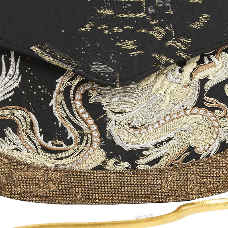 Saddle Loong Embroidered Bag – Ultra-Light 216g, Recycled Fabric & Hualuo Silk - SinoCultural -- GD1206