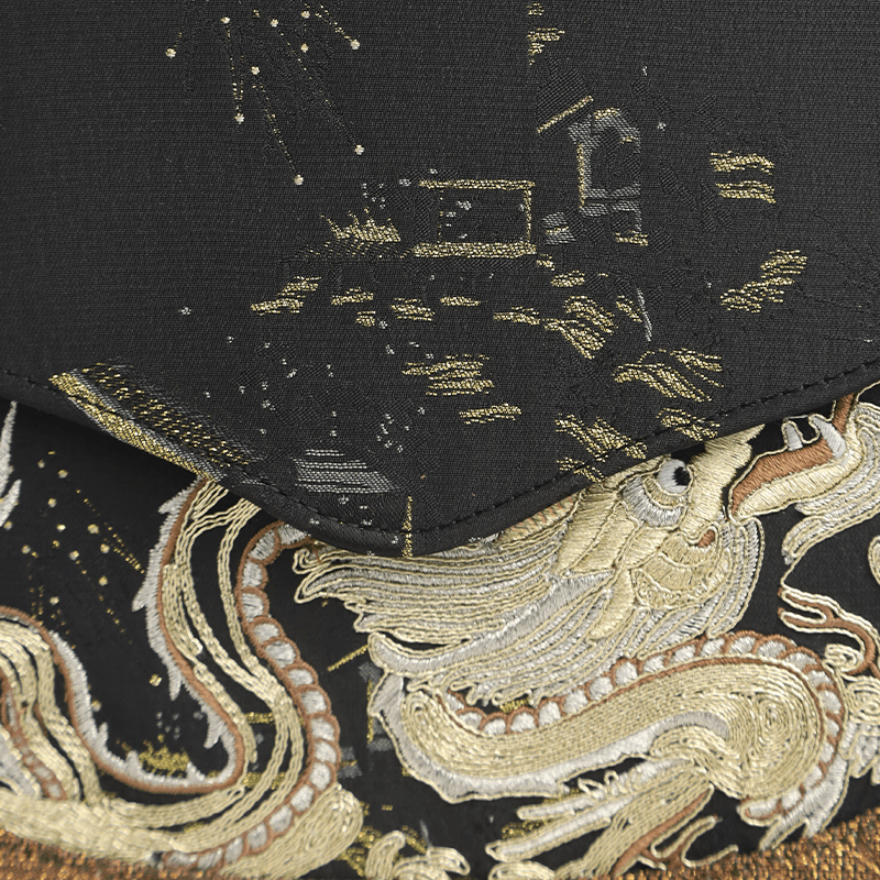 Saddle Loong Embroidered Bag – Ultra-Light 216g, Recycled Fabric & Hualuo Silk - SinoCultural -- GD1206