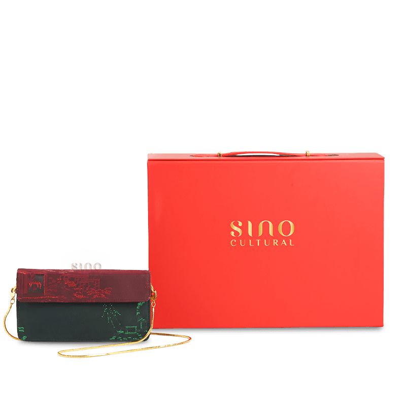 Ultra-Light Envelope Clutch Handbag Song Brocade in Recycled Fabric 133g - SinoCultural -- GD1209
