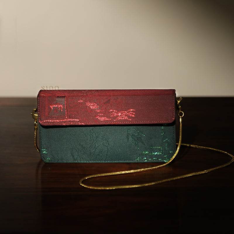 Ultra-Light Envelope Clutch Handbag Song Brocade in Recycled Fabric 133g - SinoCultural -- GD1209