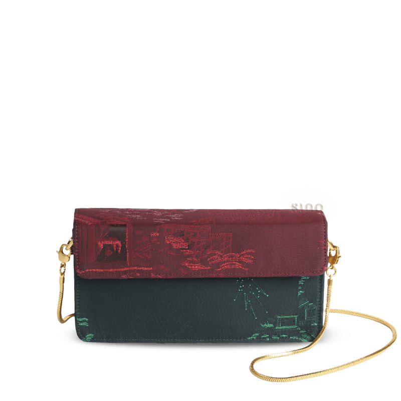 Ultra-Light Envelope Clutch Handbag Song Brocade in Recycled Fabric 133g - SinoCultural -- GD1209
