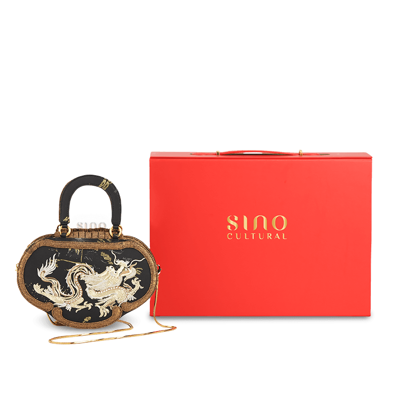 Ruyi Loong Embroidered Tote Bag – Ultra-Light 205g,Recycled Fabric & Hualuo Silk - SinoCultural -- GD1210
