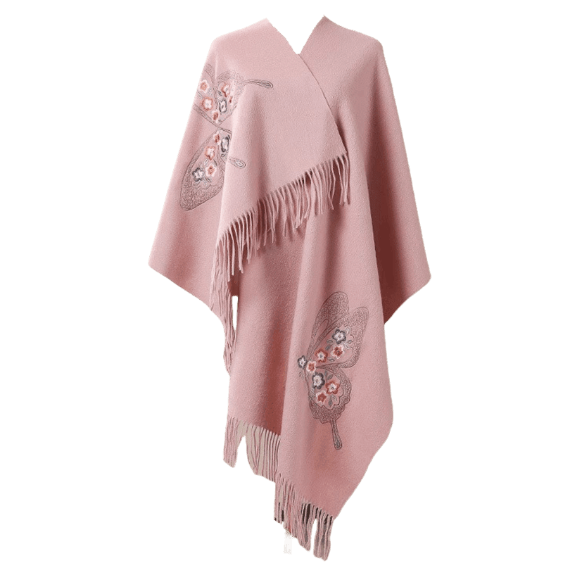 Handcrafted Su Embroidery Cashmere Scarf Luxury Gift Box 200x60cm - SinoCultural -- HYFSJ014-2