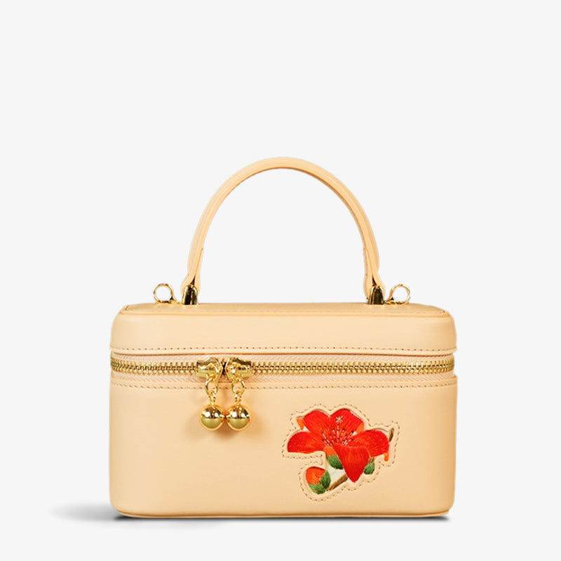 Handcrafted Embroidered Kapok Makeup Bag - SinoCultural -- BXW06WCS201A02