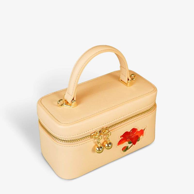 Handcrafted Embroidered Kapok Makeup Bag - SinoCultural -- BXW06WCS201A02