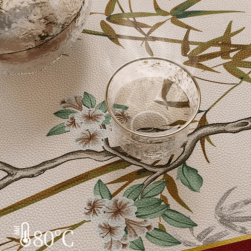 Chinoiserie Vintage Pink Floral Bird TV Table Mat - SinoCultural -- TM064A3090