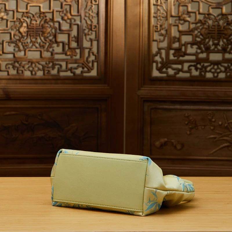 Jacquard Mulberry Silk Fresh Crossbody Handbag - SinoCultural -- P270617-1 -