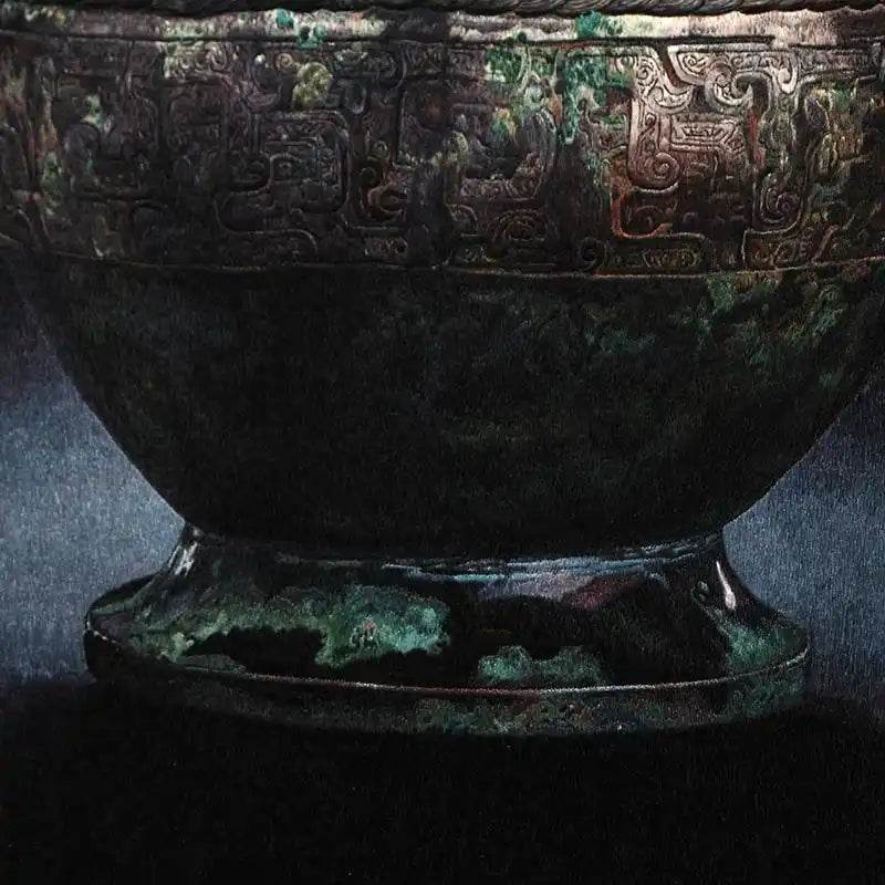 Kui Dragon and Kui Phoenix Patterned Vase - SinoCultural -- W0013