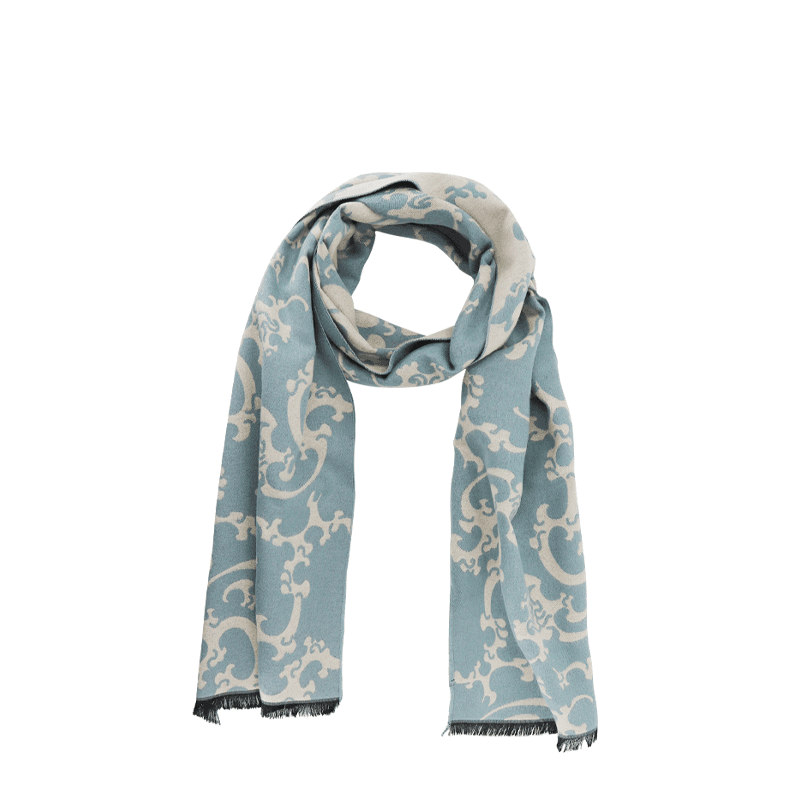 Luxurious Silk Velvet Autumn Winter Scarf Cloud Pattern 30x180cm luxurious-silk-velvet-autumn-winter-scarf-cloud-pattern-30x180cm