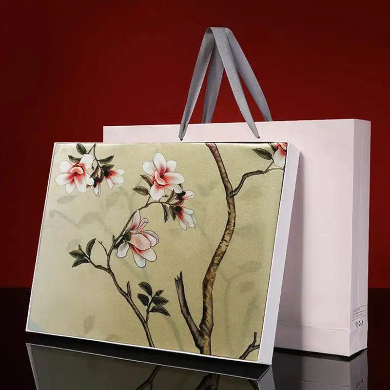 100% Mulberry Luxurious Silk Shawl Scarf for Women's Autumn 170x53cm - SinoCultural -- LS067