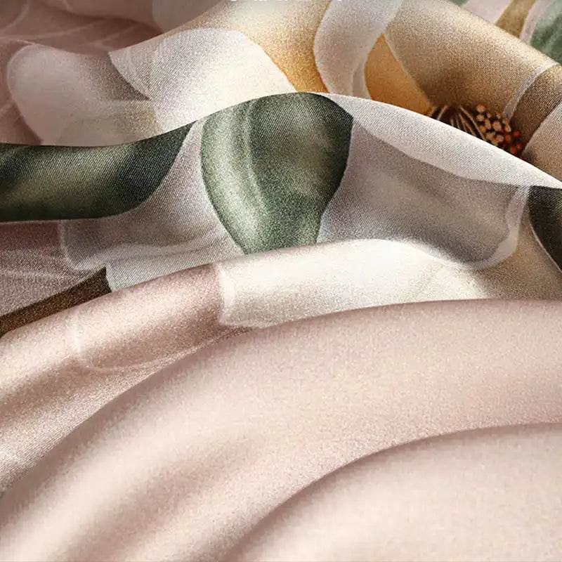 100% Mulberry Silk Shawl Scarf for Women Fall 90x90cm - SinoCultural -- LS069
