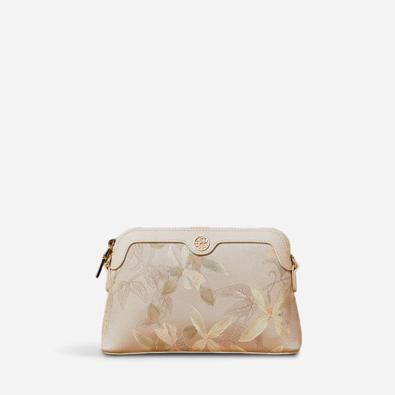 Mulberry Silk Leather Exquisite Jacquard Clutch Bag - SinoCultural -- P170029