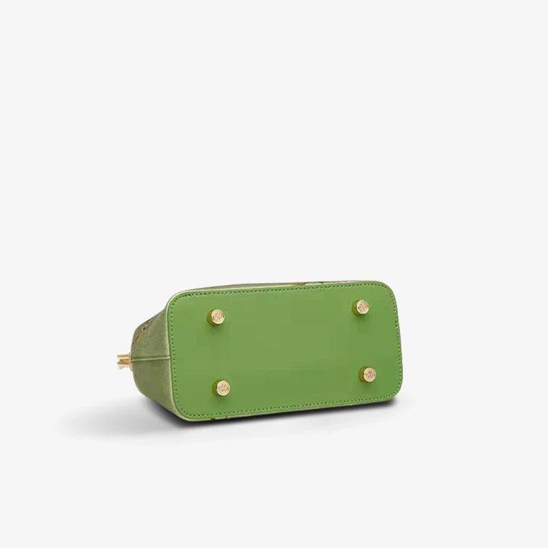 Mulberry Silk Luxury Light Green Kiss Lock Clutch Bag - SinoCultural -- P170118 -