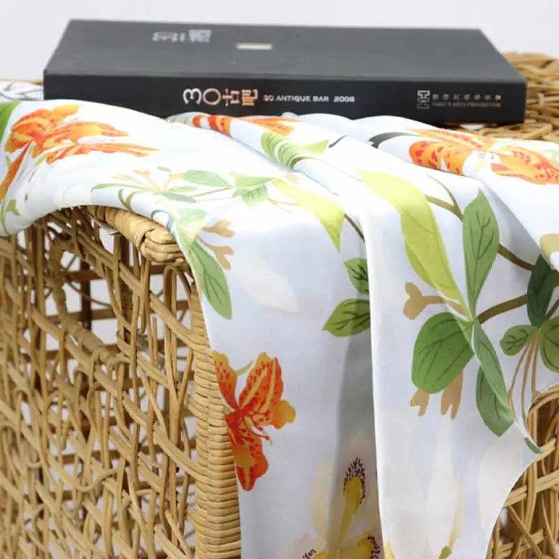 National Museum Floral Silk Square Scarf Four Seasons 53 x 53 cm - SinoCultural -- LS039-1