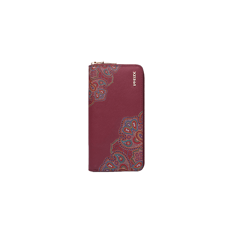 Chinese Style Leather Red Wedding Women's Wallet - SinoCultural -- P201412-1