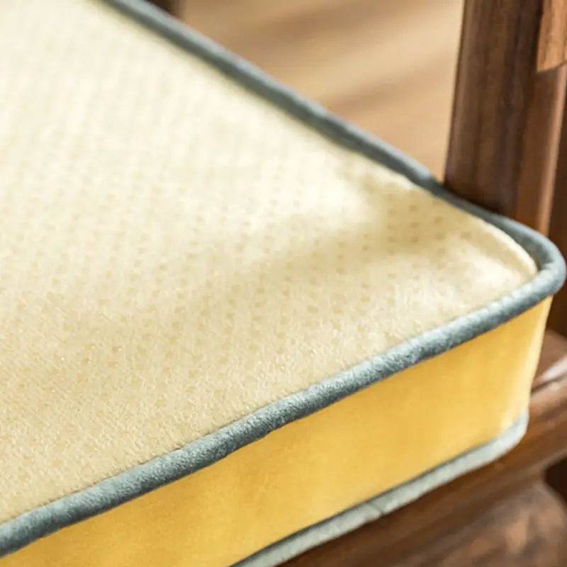 Chinoiserie Elegant Countryside Floral Bird Yellow Chair Cushion - SinoCultural -- SC016A38