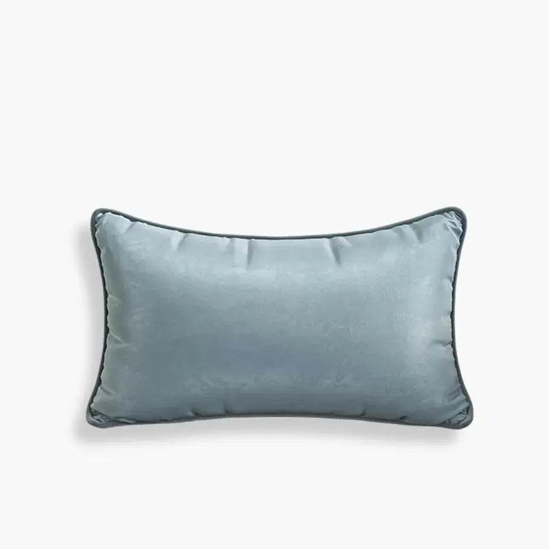 Chinoiserie Magpie and Magnolia Short Plush Blue Chair Cushion - SinoCultural -- SC019A38 -
