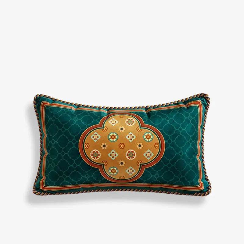 Chinoiserie Small Ball Pattern Short Plush Chair Cushion - SinoCultural -- SC028A38