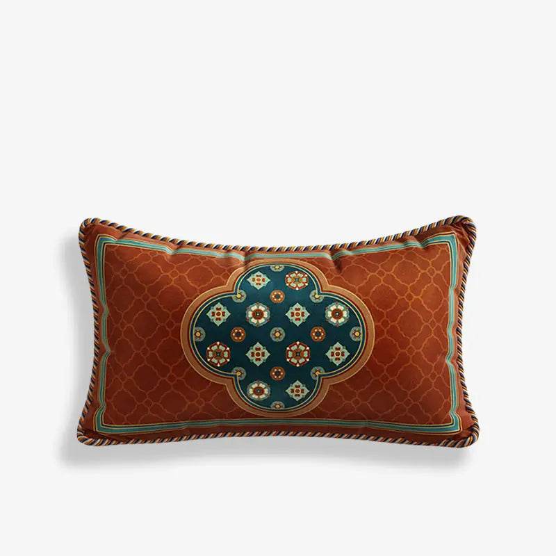 Chinoiserie Small Ball Pattern Short Plush Chair Cushion - SinoCultural -- SC028A38