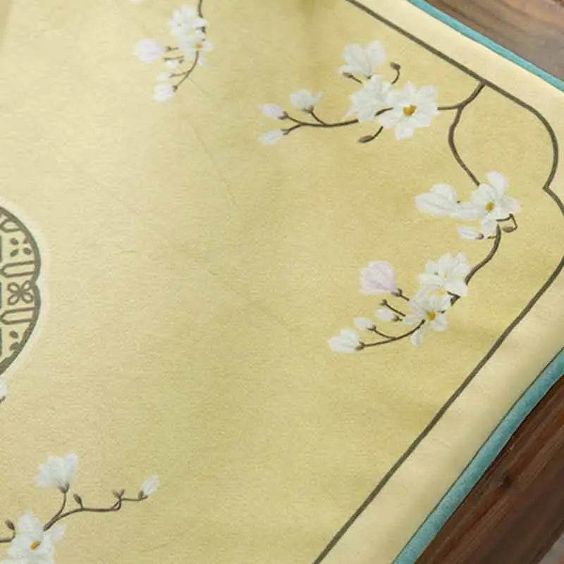 Chinoiserie Classical Windows Short Plush Chair Cushion - SinoCultural -- SC030A38 -