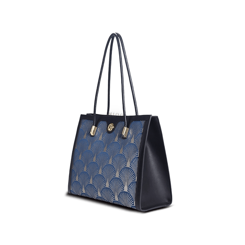 Embroidery Leather Elegant Single Shoulder Tote Bag - SinoCultural -- SC1750-A2