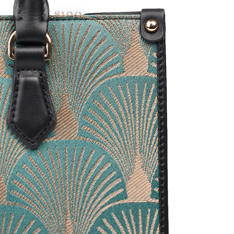 Embroidery Leather Elegant Commute Crossbody Tote Bag - SinoCultural -- SC1752-A3
