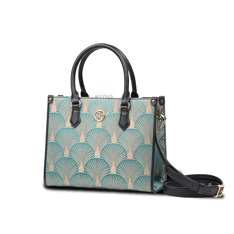 Embroidery Leather Elegant Commute Crossbody Tote Bag - SinoCultural -- SC1752-A3