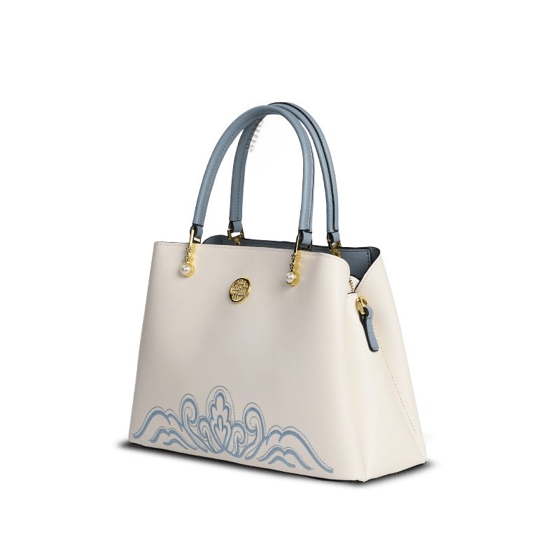 Embroidery Genuine Leather Elegant Crossbody Bag - SinoCultural -- SC1753-A2 -
