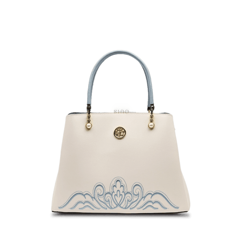 Embroidery Genuine Leather Elegant Crossbody Bag - SinoCultural -- SC1753-A4