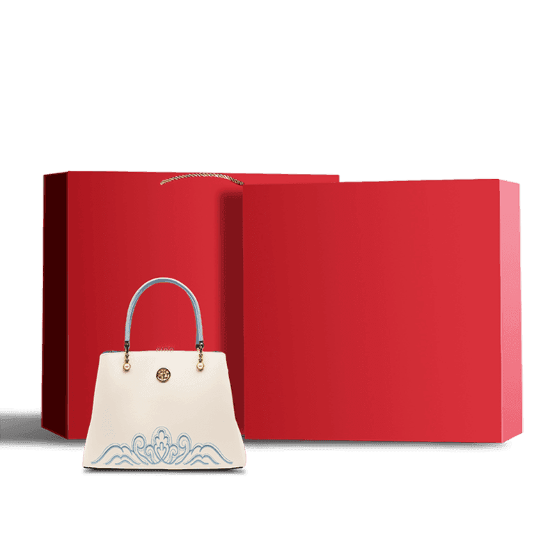 Embroidery Genuine Leather Elegant Crossbody Bag - SinoCultural -- SC1753-A4