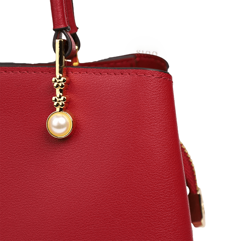 Embroidery Genuine Leather Elegant Crossbody Bag - SinoCultural -- SC1753-A4 -