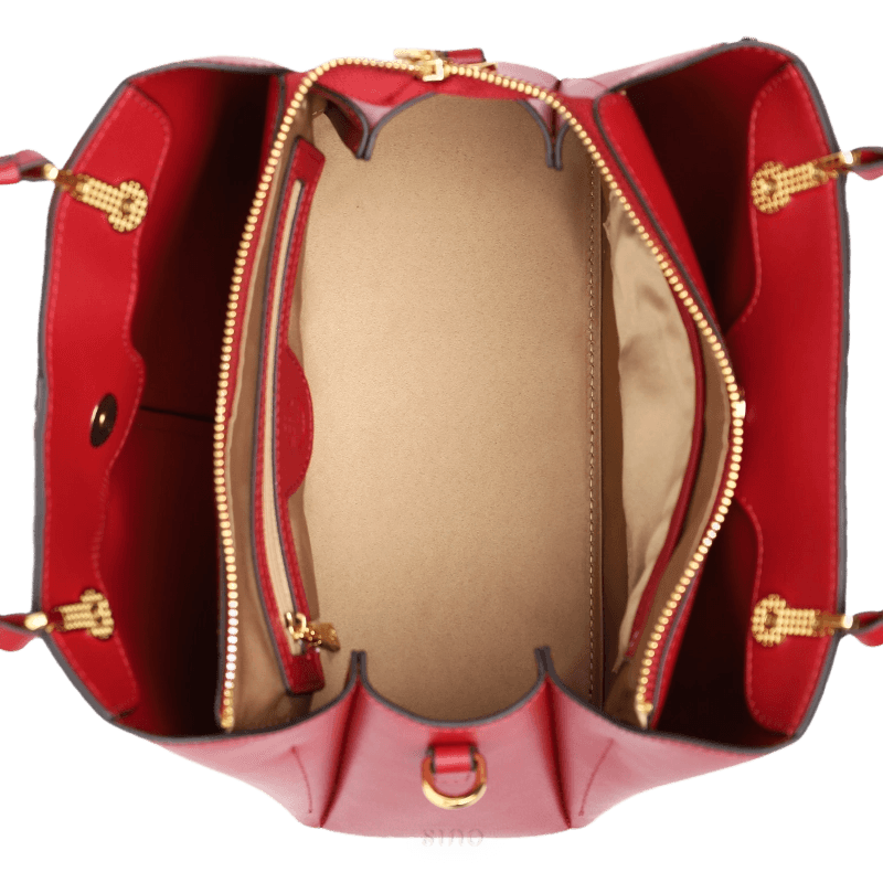 Embroidery Genuine Leather Elegant Crossbody Bag - SinoCultural -- SC1753-A4 -