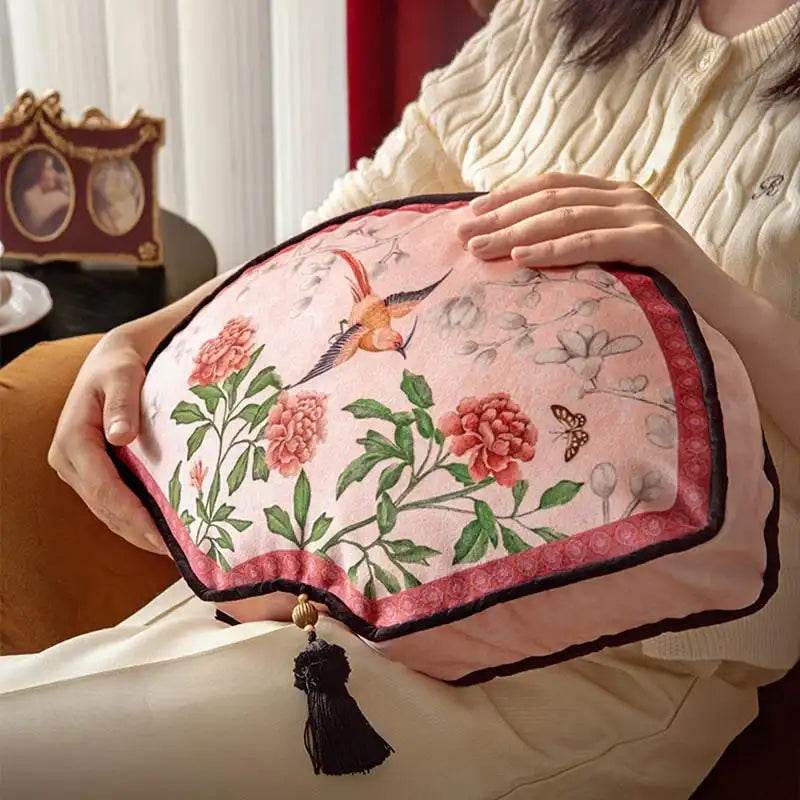 Chinoiserie Origina Powderl Pink Throw Pillow Spring Rococo Blossom Dreams - SinoCultural -- SJZBZ021A01