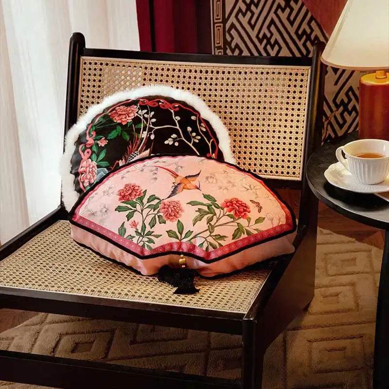 Chinoiserie Origina Powderl Pink Throw Pillow Spring Rococo Blossom Dreams - SinoCultural -- SJZBZ021A01