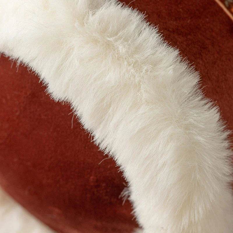 Chinoiserie Original Short Plush Throw Pillow Joyful Red Celebration - SinoCultural -- SJZBZ022RD01