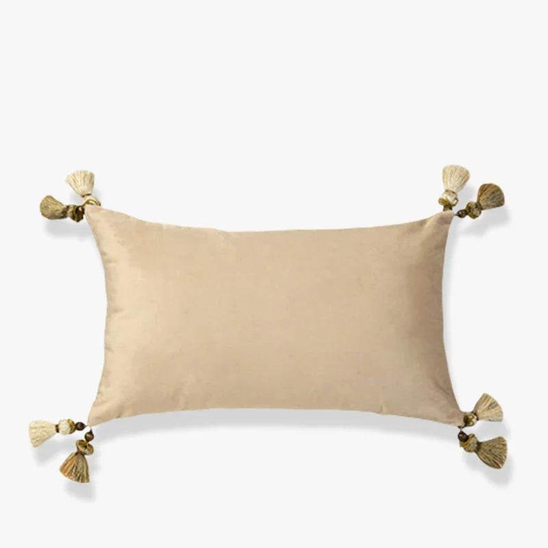 Chinoiserie Vintage Yellow Throw Pillow Autumn Bamboo Blossom - SinoCultural -- SJZBZ023A01 -