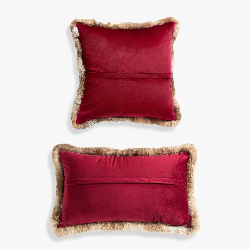Chinoiserie Plush Fabric Throw Pillows Qilin Inspired Mythical Chinese Decor - SinoCultural -- SJZB036A01