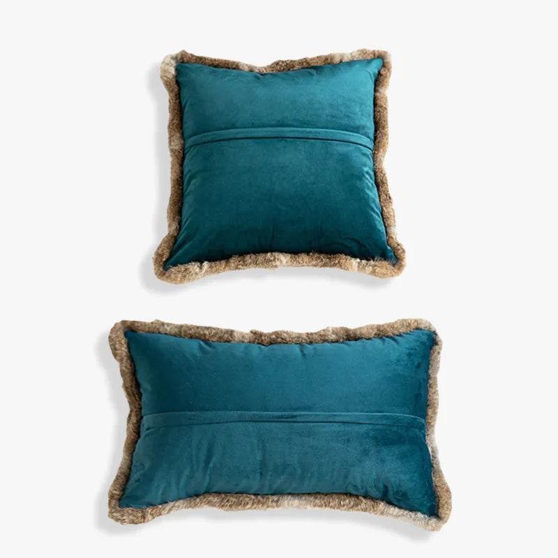 Chinoiserie Plush Fabric Throw Pillows Qilin Inspired Mythical Chinese Decor - SinoCultural -- SJZB036A01
