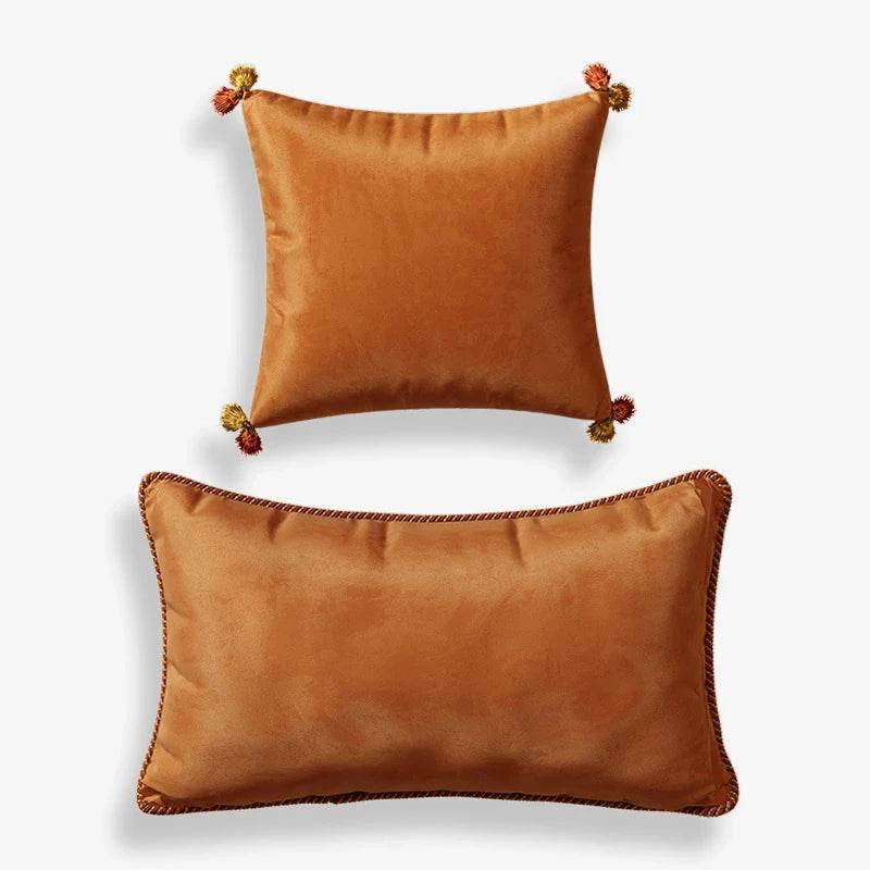 Chinoiserie Original Flowers and Birds Throw Pillow Orange Melody - SinoCultural -- SJZBZ043A01 -