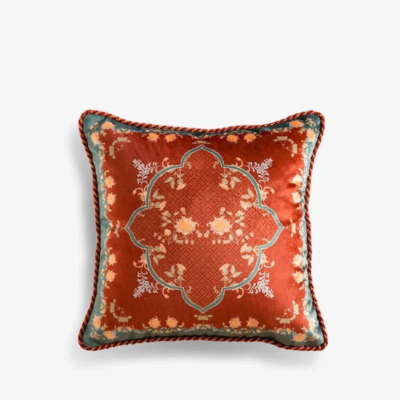 Chinoiserie Red Elegance Wedding Sofa Pillow Cushion - SinoCultural -- SJZBZ044A01 -