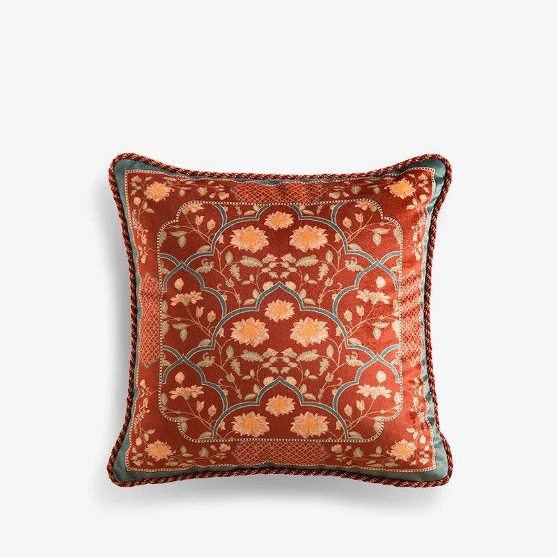 Chinoiserie Red Elegance Wedding Sofa Pillow Cushion - SinoCultural -- SJZBZ044A01 -