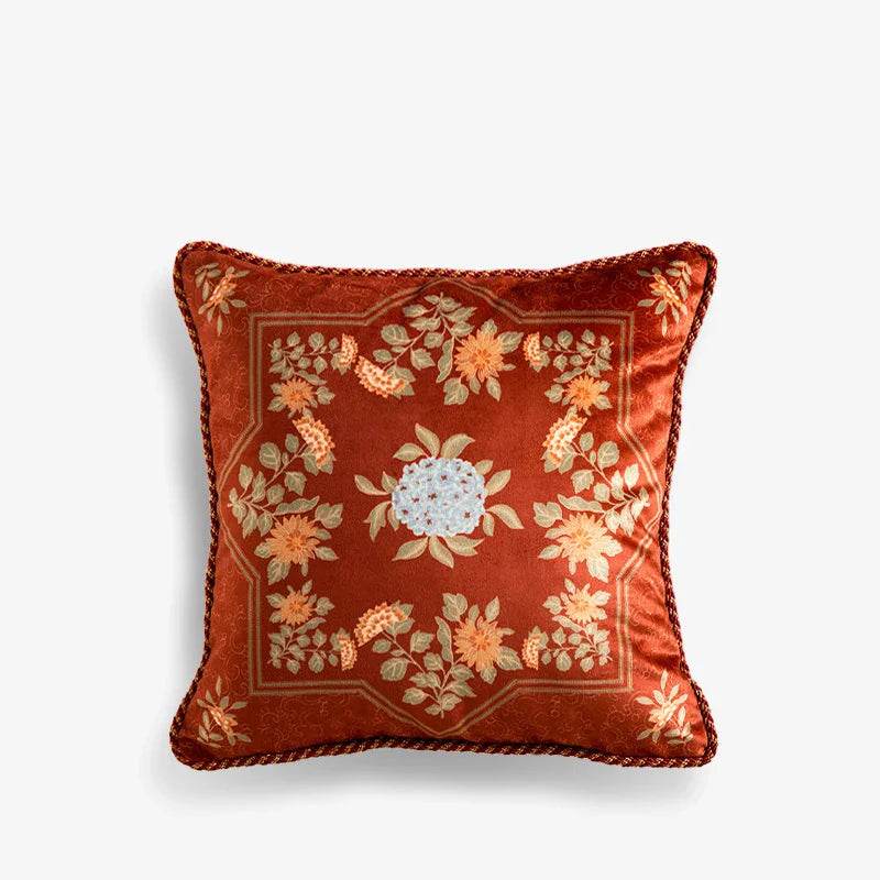 Chinoiserie Red Elegance Wedding Sofa Pillow Cushion - SinoCultural -- SJZBZ044A01 -