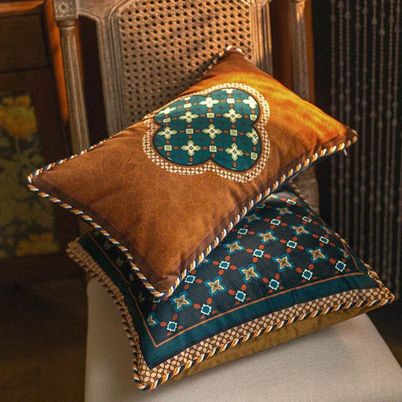 Chinoiserie Classic Retro Luxurious Throw Pillow - SinoCultural -- SJZBZ054A01 -