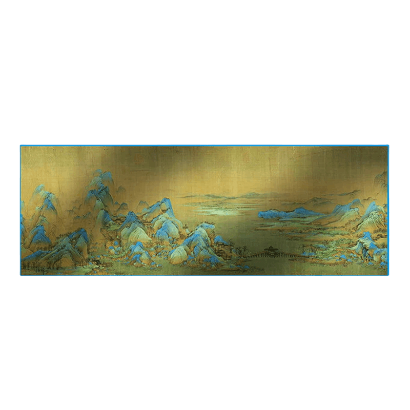 Mulberry Silk Chinese Painting Design Long Scarf 176x52cm - SinoCultural -- SS012BG