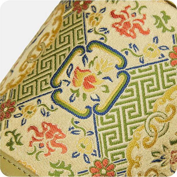 Song Brocade Leather Bucket Cylinder Bag - SinoCultural -- P120617 -