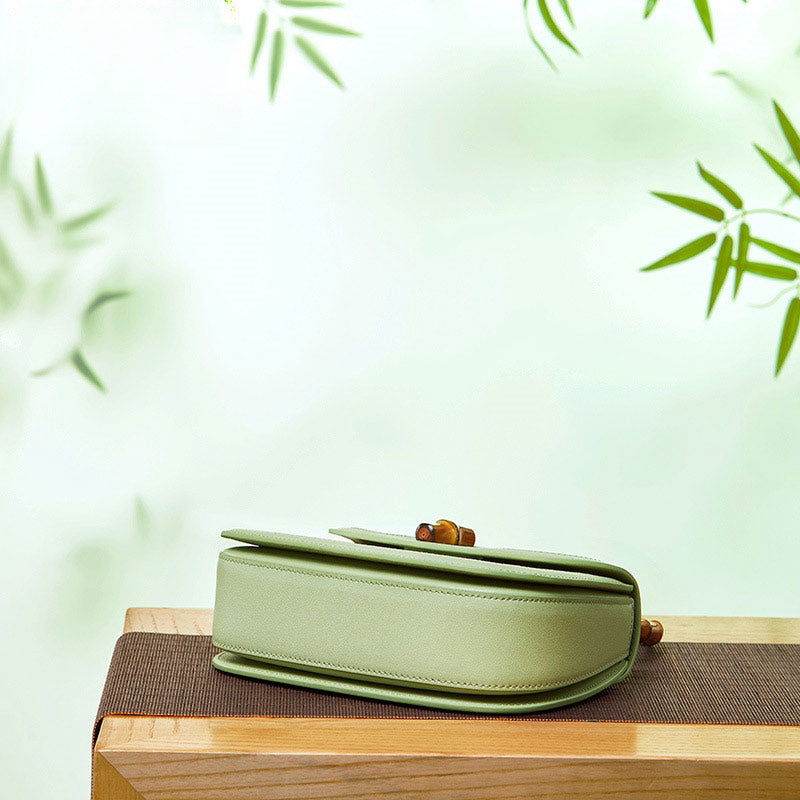 Song Brocade Mulberry Silk Bamboo Handle Handbag - SinoCultural -- P12062902-1