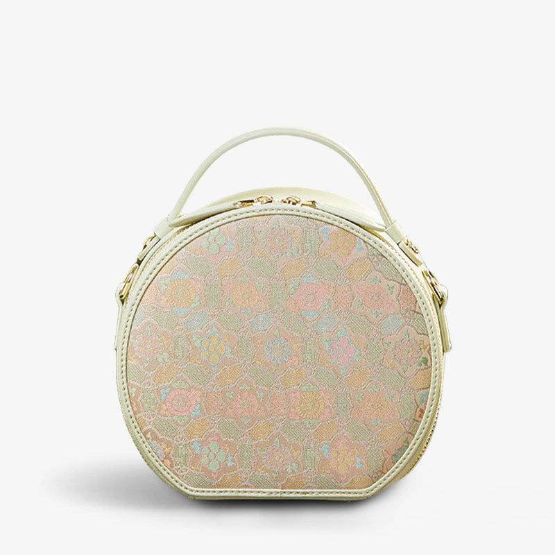 Song Brocade Silk Vintage Round Bag - SinoCultural -- P12065502LG-1