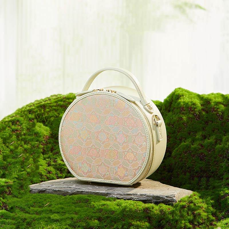 Song Brocade Silk Vintage Round Bag - SinoCultural -- P12065502LG-1