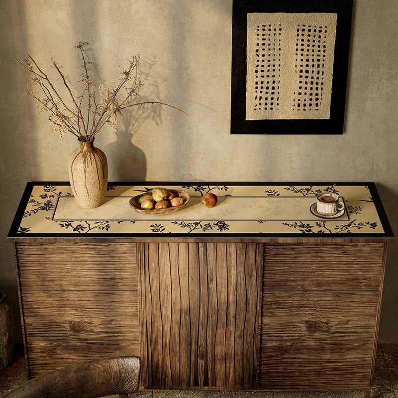 Chinoiserie Buffet & Sideboard Mat Leather Protective Pad - SinoCultural -- TM032A3090 -