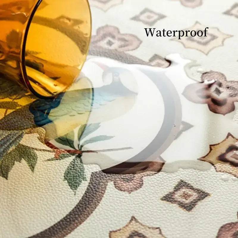 Chinoiserie Mid-Centry Modern Wash-free Round Table Mat - SinoCultural -- TM013A50
